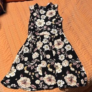Floral Black Dress